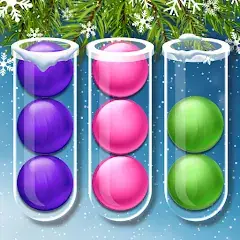 ウッディソート：カラーボールを並べ替える